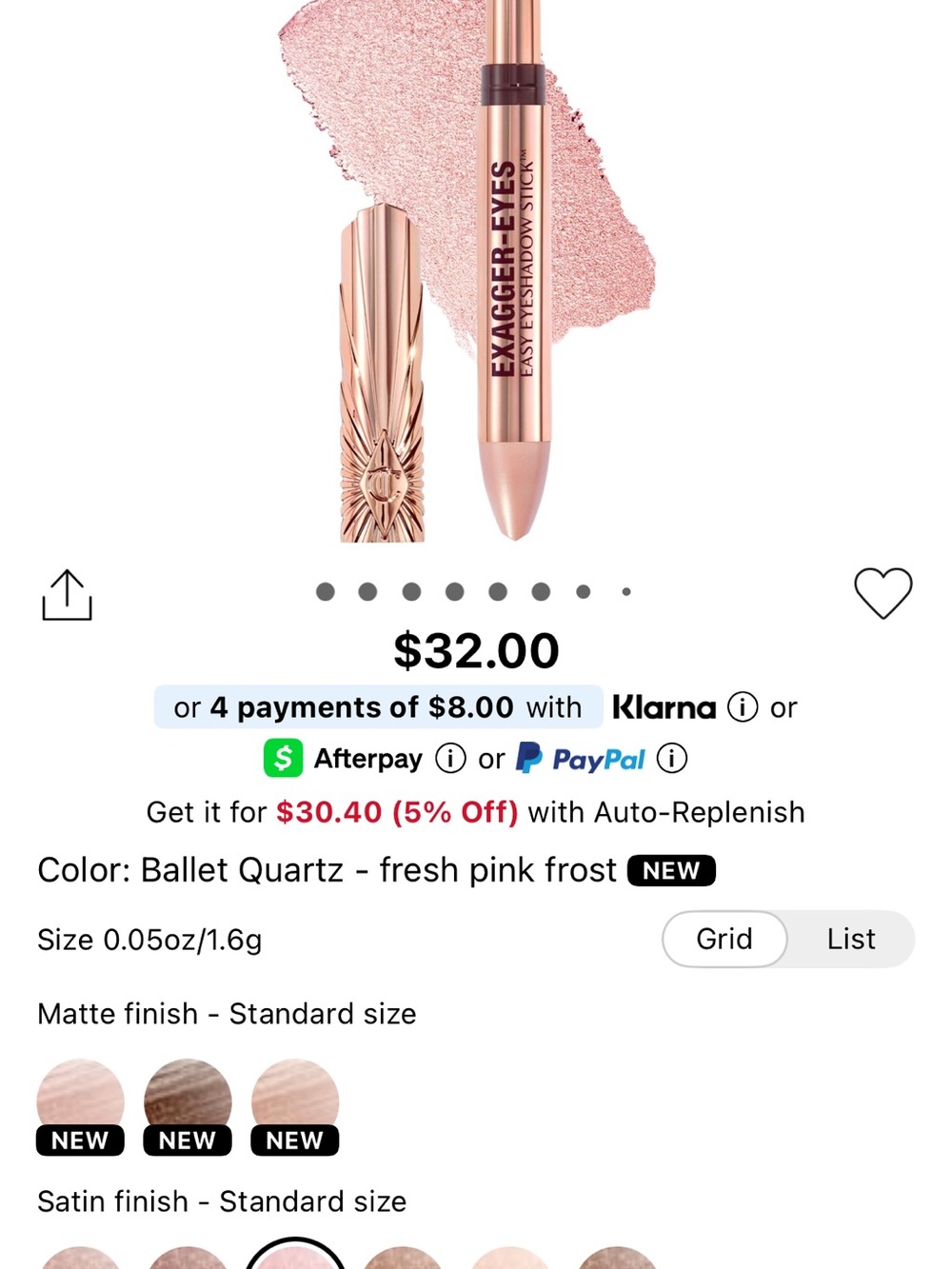 Charlotte Tilbury Exagger-Eyes Easy Eyeshadow Stick - Ballet Quartz - Picture 3 of 3